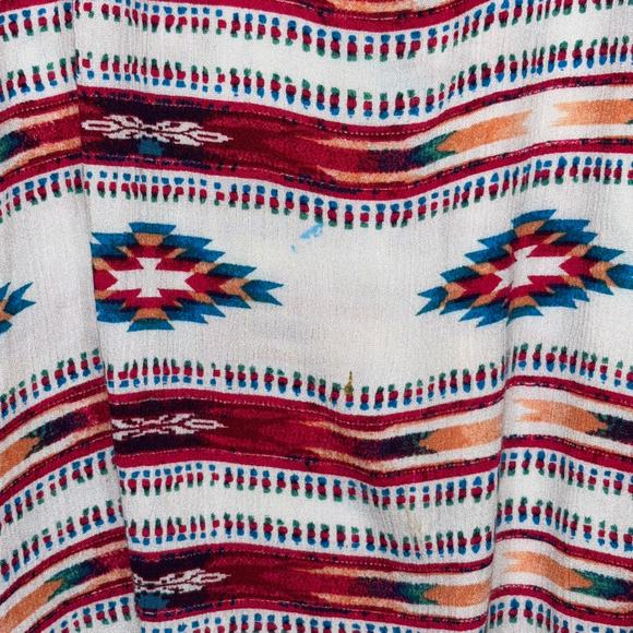 Vintage Rod's Western Wear Striped Aztec Print Tank Top Large Cowgirl Equestrian - Picture 3 of 6